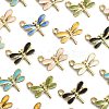 40Pcs 8 Colors Alloy Enamel Pendants ENAM-CJ0003-25-5