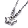 304 Stainless Steel Pendant Necklaces NJEW-O113-02P-3
