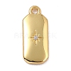 Brass Micro Pave Cubic Zirconia Charms ZIRC-I054-12G-03-1