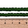 Transparent Frosted Glass Beads Strands GLAA-N072-01A-A10-4
