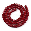 Opaque Solid Color Glass Beads Strands X-GLAA-T032-P6mm-05-3