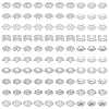 100Pcs 10 Styles Brass Bead Caps KK-PH0012-35S-1