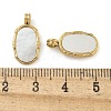 Ion Plating(IP) 304 Stainless Steel Pave Natural White Shell Pendants STAS-B075-23G-3