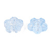 Transparent Spray Painted Glass Beads GLAA-N035-029-C02-3