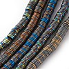 Electroplated Non-magnetic Synthetic Hematite Beads Strands G-P408-Q-6x1-1