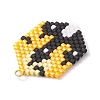 Hallowen Theme Glass Seed Beaded Pendants PALLOY-MZ00873-02-4