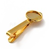 Brass Tie Clip Cabochon Settings KK-A159-01G-1