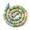 Handmade Polymer Clay Beads Strands CLAY-R089-8mm-T012-7