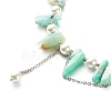 Natural Amazonite & Shell Pearl Beads Healing Power Jewelry Set for Girl Women X1-SJEW-TA00002-10