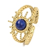 Natural Lapis Lazuli Finger Rings RJEW-Q822-56G-02-1