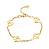 304 Stainless Steel Link Bracelets for Women BJEW-G784-01G-01-4