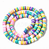 Handmade Polymer Clay Beads Strands CLAY-R089-4mm-107-3