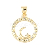 Brass Micro Pave Cubic Zirconia Pendants KK-D357-16A-G-1