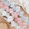 Double Layer Polyester Flower Lace Ribbons DIY-WH0656-60A-5