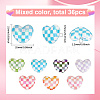 36Pcs UV Plating Opaque Acrylic Beads MACR-SC0001-87-2