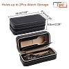 Rectangle 2 Slot PU Leather Watch Storage Zipper Boxes CON-WH0094-08A-6