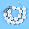 Natural Labradorite Nuggets & Natural Cultured Freshwater Pearl Beads Strands PEAR-N023-01A-17-3