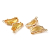 Brass Pave Faceted Glass Connector Charms FIND-Z020-03O-2