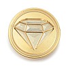 Golden Tone Wax Seal Brass Stamp Heads STAM-P002-01G-06-1