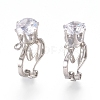 Brass Clip-on Earring Findings X-KK-L198-011P-1