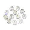 Electroplate Transparent Glass Beads EGLA-Q140-01-A06-1