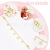   2Pcs Mother's Day Theme Brass Cable Chain Bag Handles FIND-PH0008-92-4