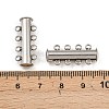 Non-Tarnish 4-Strands 304 Stainless Steel Slide Lock Clasps LS-STAS-H402-35P-01-4