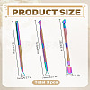 3Pcs 3 Style Double Head 430 Stainless Steel Cuticle Pusher MRMJ-LP0001-32-2