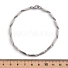 Tarnish Resistant Unisex 201 Stainless Steel Bar Link Chain Bracelets BJEW-L637-35B-P-5