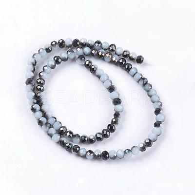 Electroplate Glass Faceted Rondelle Beads Strands EGLA-D020-3x2mm-M3-1
