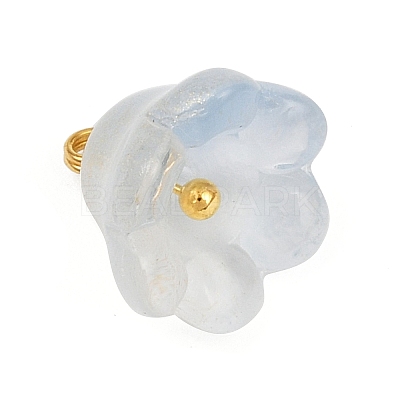 12Pcs 12 Colors Transparent Glass Charm PALLOY-JF04460-1