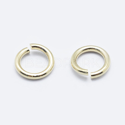 Brass Open Jump Rings KK-G331-08-4x0.7-NF-1