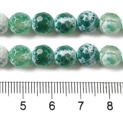 Dyed & Heated Natural Fire Crackle Agate Beads Strands G-P539-B01-21-1