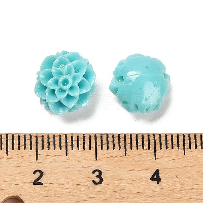 Synthetic Coral 3D Flower Rose Beads CORA-L046-A06-1