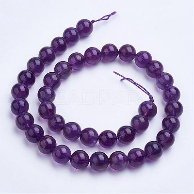Natural Amethyst Bead Strands G-F422-02-10mm-1