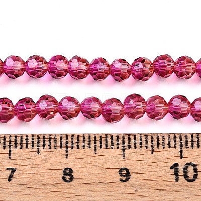 Baking Paint Transparent Glass Beads Strands X-DGLA-A035-T4mm-A03-1