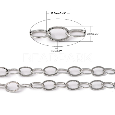 Electroplate Brass Paperclip Chains CHC-L019-31P-1