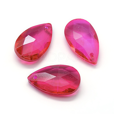 Faceted Glass Pendants GLAA-F069-L-A19-1