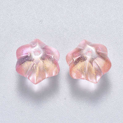 Transparent Spray Painted Glass Beads GLAA-S190-005A-07-1