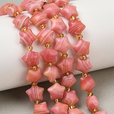 Synthetic Rhodochrosite Beads Strands G-Z080-A13-10mm-1