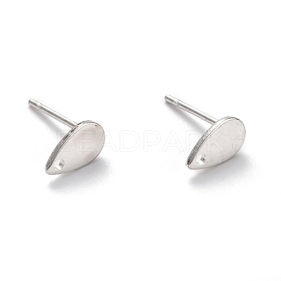 Non-Tarnish 304 Stainless Steel Stud Earring Findings STAS-L211-05C-P-1