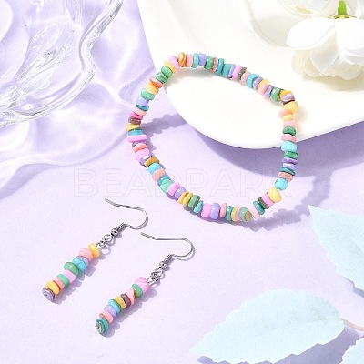 Natural Shell Jewelry Sets SJEW-JS01355-1
