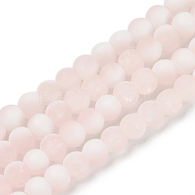 Frosted Crackle Glass Beads X1-GLAA-U001-8mm-M12-1