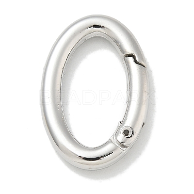 Rack Plating Brass Springs Gate Rings KK-L224-090P-1