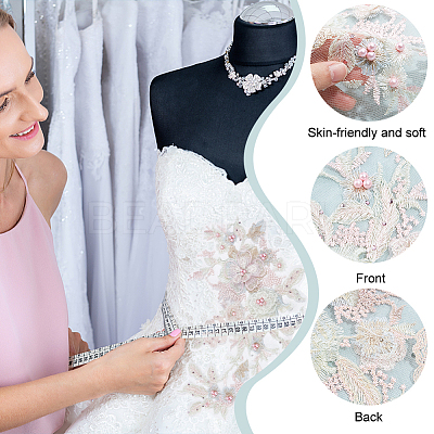 3D Flower Organgza Polyester Embroidery Ornament Accessories DIY-WH0297-20D-1