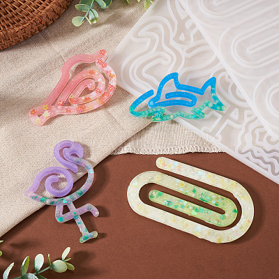 2Pcs 2 Styles Silicone Bookmark Molds DIY-TA0015-10-1