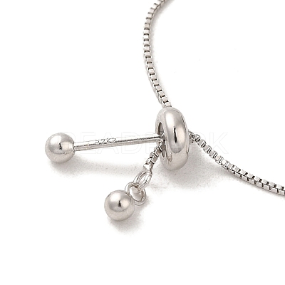 Rhodium Plated 925 Sterling Silver Slider Bracelets BJEW-P303-02P-1