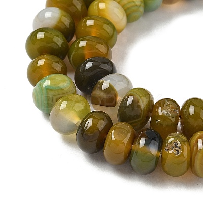 Natural Banded Agate Beads Strands G-F790-I01-01S-1