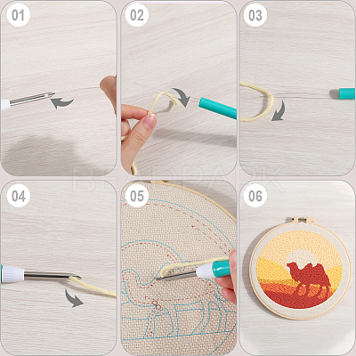 Punch Embroidery Starter Kits DIY-WH20007-13A-1