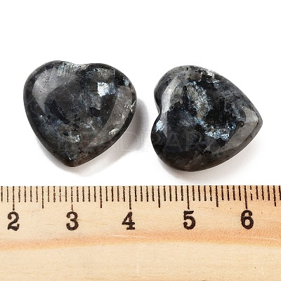 Heart Natural Larvikite Palm Stones G-C134-06A-25-1